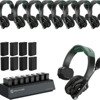 Hollyland Solidcom SE PRO 9-Users ENC Noise Cancellation Wireless Intercom Headset System 1312ft Team Communication with