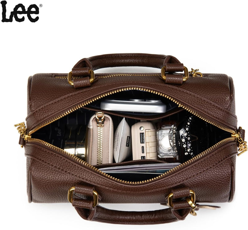 Montana West Lee Satchel Purses for Women, Small Top Handle Handbag, Convertible Crossbody Satchel