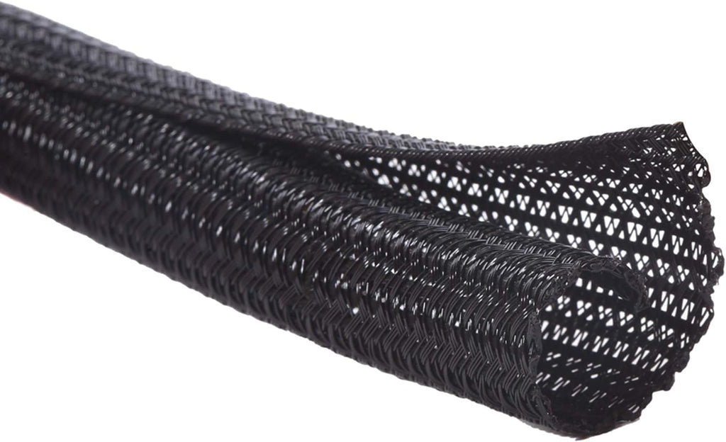Alex Tech 25ft - 1.25 inch Cord Protector Wire Loom Tubing Cable Sleeve Split Sleeving for USB Cable Power Cord Audio Vi