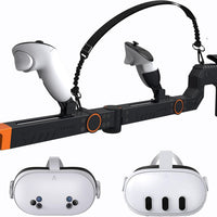 VR Gun Stock for Meta Quest 3 & Quest 3S, Durable Mechanical Design, Precision Angle Adjustment Gunstock for Oculus Quest 3 Enhancing Realistic VR Experience for FPS Gamers
