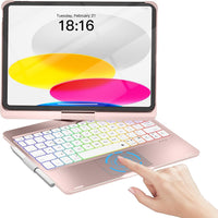 Funda con Teclado NOKBABO para iPad 10/11 (A16) y Air 11" (M4/M3/M2) - Rosa