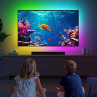 Govee TV LED Backlight Strip, RGBIC Smart LED Backlight for 40-50inch TVs, Music Sync, Wi-Fi Bluetooth & App Control, Works with Alexa & Google Assistant, 77 Scene Modes, Adapter