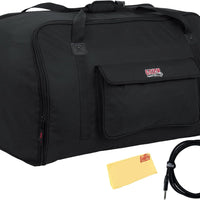 Gator Cases GPA-TOTE15 Heavy-Duty Speaker Tote Bag for Compact 15" Speaker Cabinets such as QSC K15, Yamaha DXR15 - Bund