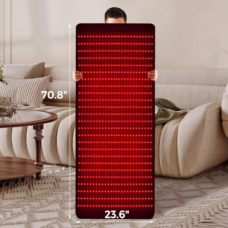 Quasar MD Nuevo Lanzamiento 2025 Alfombrilla de Terapia de Luz Roja Infrarroja - 1440 piezas de Chips LED SMD Profesionales - Longitudes de Onda de 660nm y 850nm, Alivio del Dolor, Mejora la Recuperac