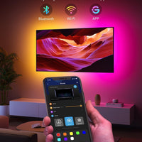 Govee TV LED Backlight Strip, RGBIC Smart LED Backlight for 40-50inch TVs, Music Sync, Wi-Fi Bluetooth & App Control, Works with Alexa & Google Assistant, 77 Scene Modes, Adapter