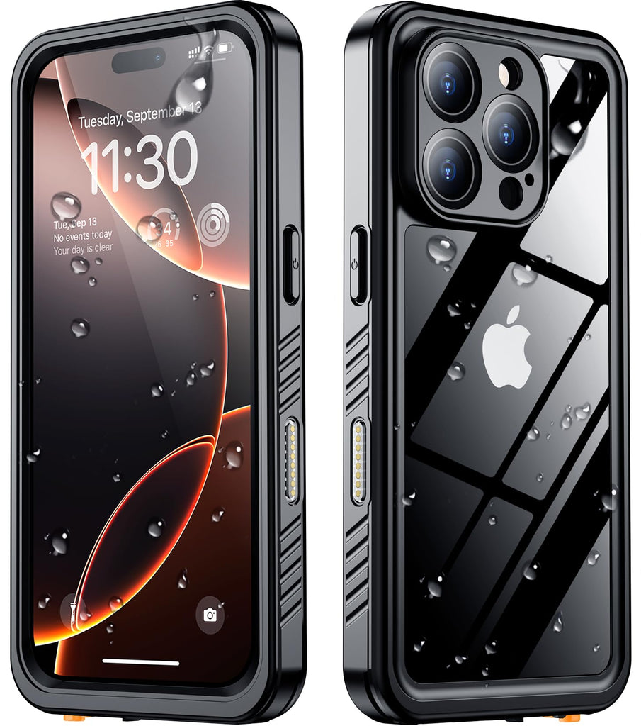 SPIDERCASE for iPhone 16 Pro Max Case Waterproof, [12FT Military Drop Proof] [IP68 Waterproof] [Full Body Protection] He