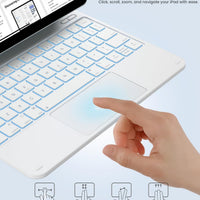 Funda con Teclado typecase Edge para iPad 11" (A16) / 10.ª Gen - Blanco Marfil
