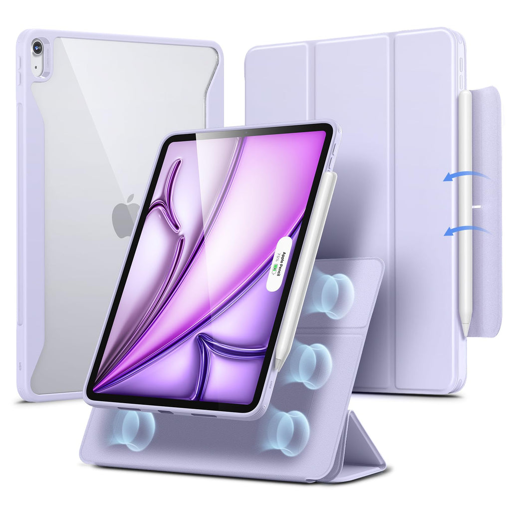 ESR for iPad Air 13 Inch Case M4/M3/M2, Rebound 360 Series, Light Purple