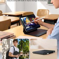 Funda con Teclado typecase Edge para iPad 11" (A16) / 10.ª Gen - Fibra de Carbono