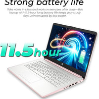 HP Everyday Slim Laptop • 2026-2027 Edition • Microsoft Office 365 Included • Intel N150 CPU • 128GB SSD + 1TB Cloud Storage • Stunning Color • Copilot AI • Windows 11