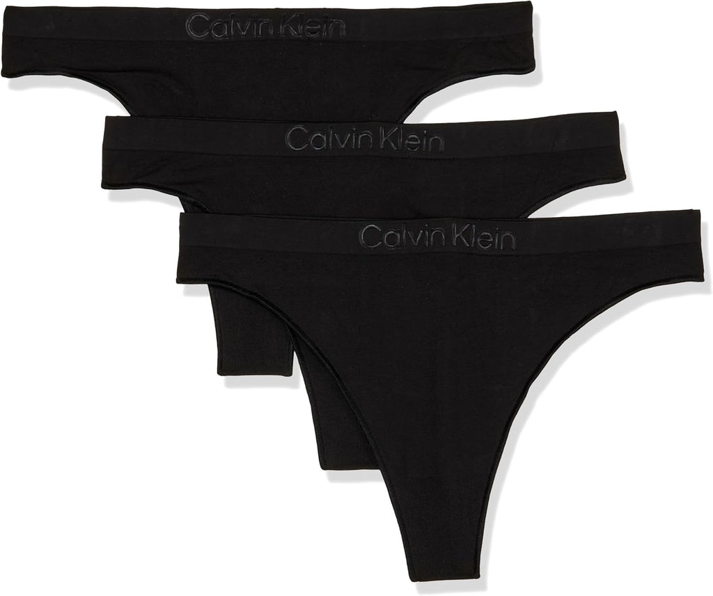 Calvin Klein Women's Bonded Flex Seamless 3-pack Mid Rise Thong