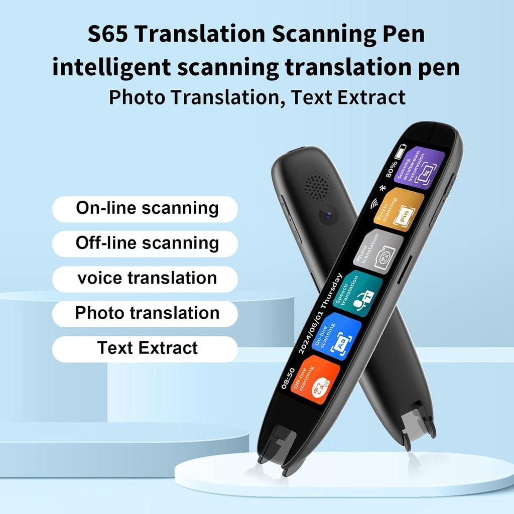 Translation Pen, 142 Language Translator Device Translator Pen, Text Extract Pen, Pen Scanner for Travel Learning and Dy