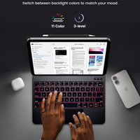 Funda con Teclado typecase Edge para iPad 11" (A16) / 10.ª Gen - Fibra de Carbono