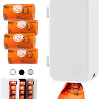 PEXTER Dog Poop Bag Dispenser - Outdoor or Indoor Pet Waste Bag Dispenser Station - Stick-On or Screw-On Wall Mount - Po