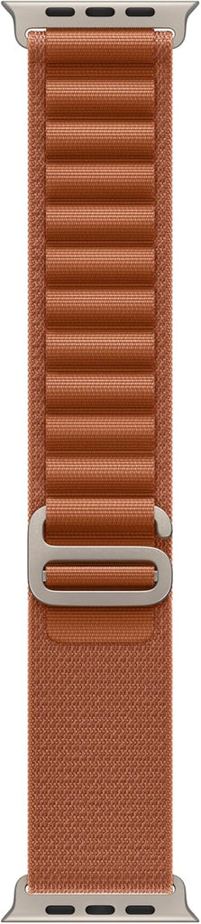 Apple Watch Band - Alpine Loop - 49mm - Terra Cotta - Medium - Natural Titanium Finish