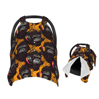 Muishi Music Gorilla Baby Car Seat Canopy Nursing Cover for Newborn Car Seat Breastfeeding Covers Blanket Newborn Shower