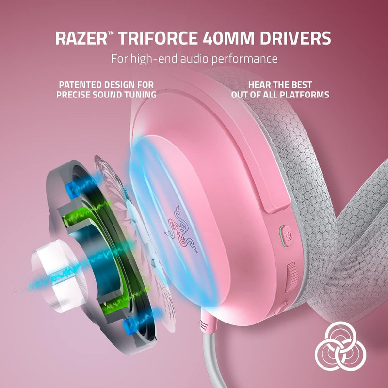 Razer Barracuda X Wireless Gaming & Mobile Headset, Quartz Pink