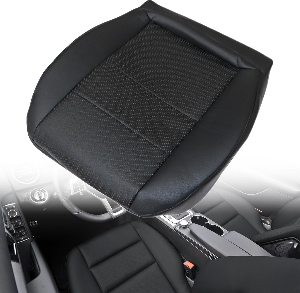 NLQR Black Driver Side Bottom Repalcement Leather Seat Covers Compatible with Mercedes Benz GLK250 GLK280 GLK300 GLK350