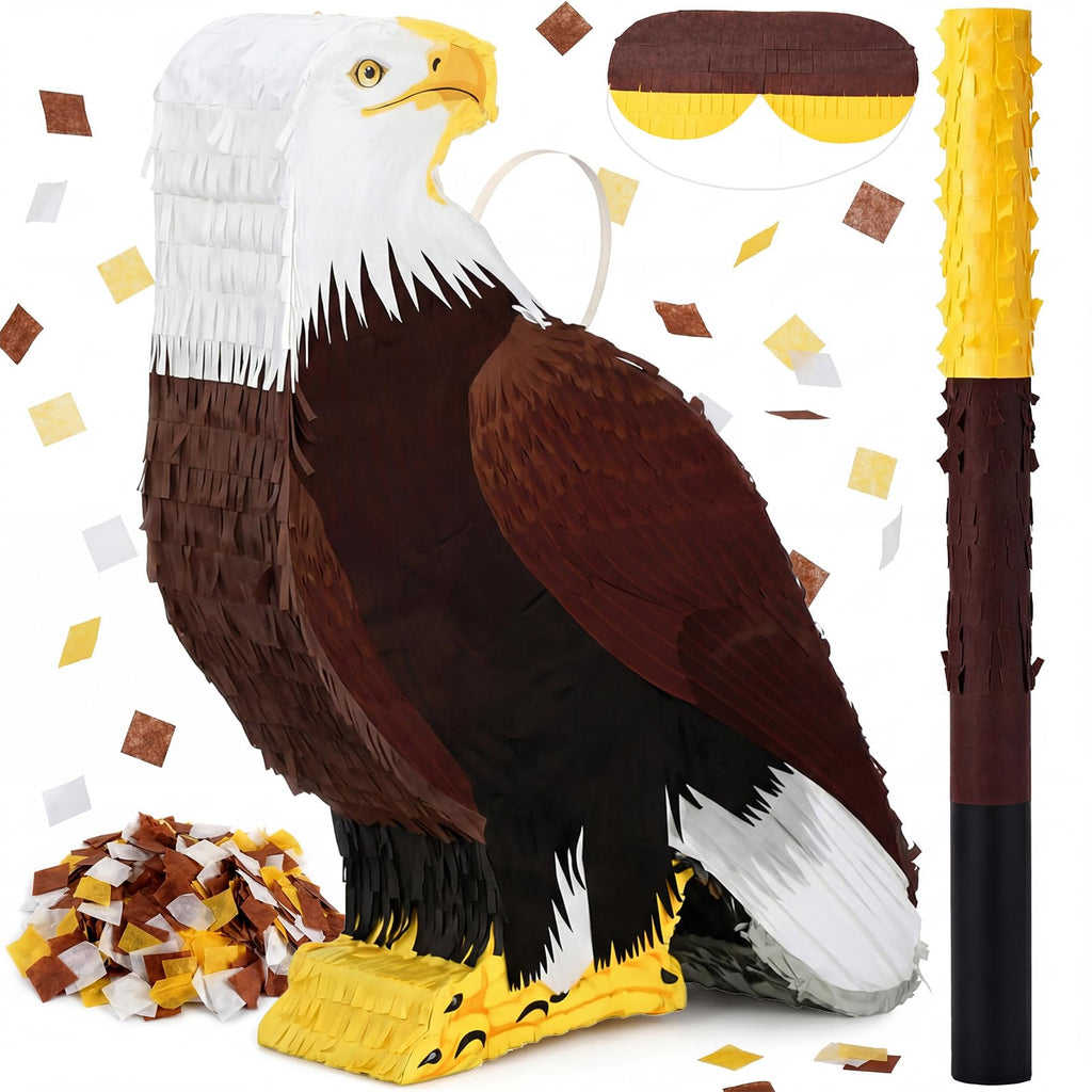 Seenelling Bald Vulture Piñata, Patriotic Piñata for Fiesta Party Supplies 4th of July Festivals Holiday Photo Props Fiesta Party Supplies, Independence Day Centerpiece Decor