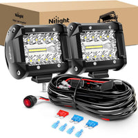 Ofertaza, Nilight LED Light Bar 2PCS 60W 4 Inch Flood Spot Combo LED Work