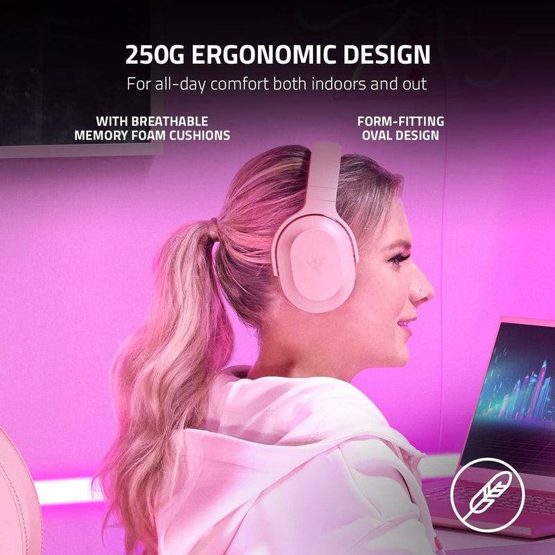 Razer Barracuda X Wireless Gaming & Mobile Headset, Quartz Pink