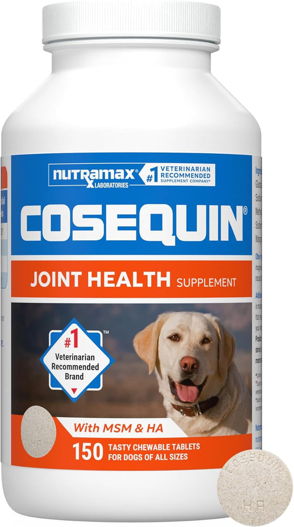 Nutramax Cosequin Joint Supplement for Dogs, MSM+HA, Chew Tablets, 150ct