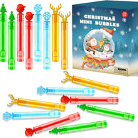 Christmas Mini Bubbles Wand Party Favors Supplies Bulk for Kids 100 Pack