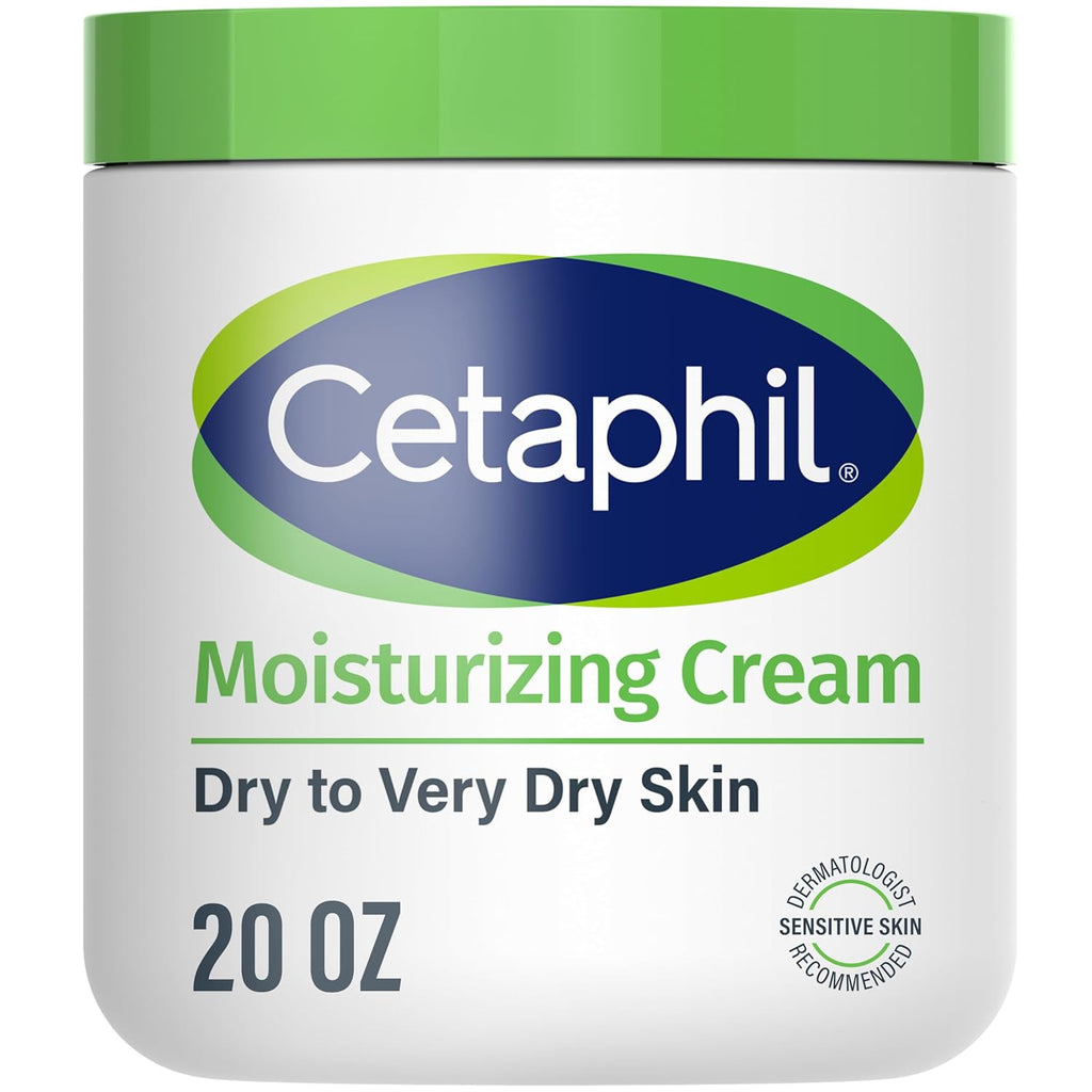 Cetaphil Moisturizing Cream, Face & Body Lotion Dry Sensitive Skin, 20oz