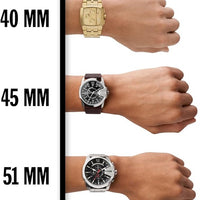Diesel Double Down Silicone Three-Hand Analog Men's Watch, Big Face Watch for Men