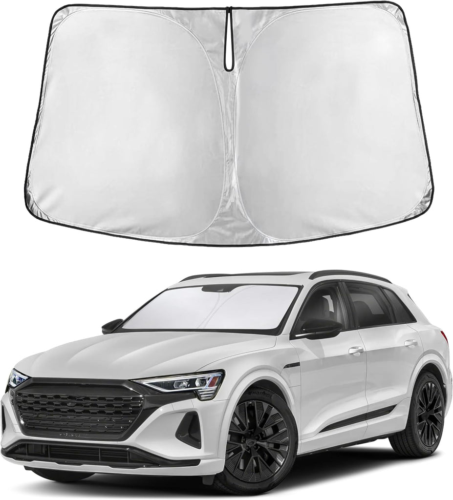 EcoNour Windshield Sunshade Compatible for Audi Q8 E-Tron 2019-2024 2025 2026, Sun Visor for Front Windshield & Window S
