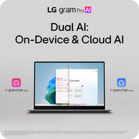 LG gram Pro 17-inch Thin and Lightweight Dual AI Touchscreen Laptop Computer, Copilot+ PC, Intel Core Ultra 7 355 Processor, Windows 11 Home, 32GB RAM, 1TB SSD - Obsidian Black