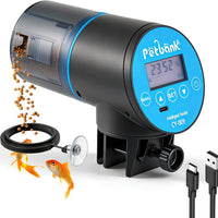 Petbank Automatic Fish Feeder for Aquarium Easy Setup & 4 Timers Blue