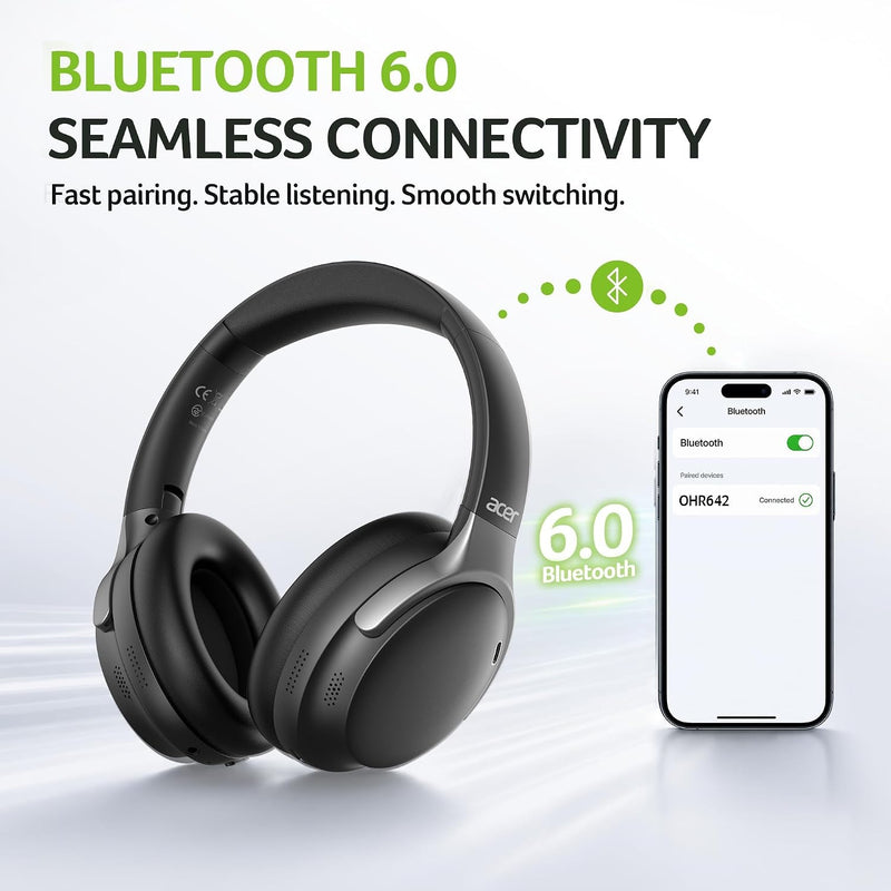 OFERTÓN! 🎧✨ Aísla el ruido y disfruta cada momento con Acer Wireless ANC Headphones