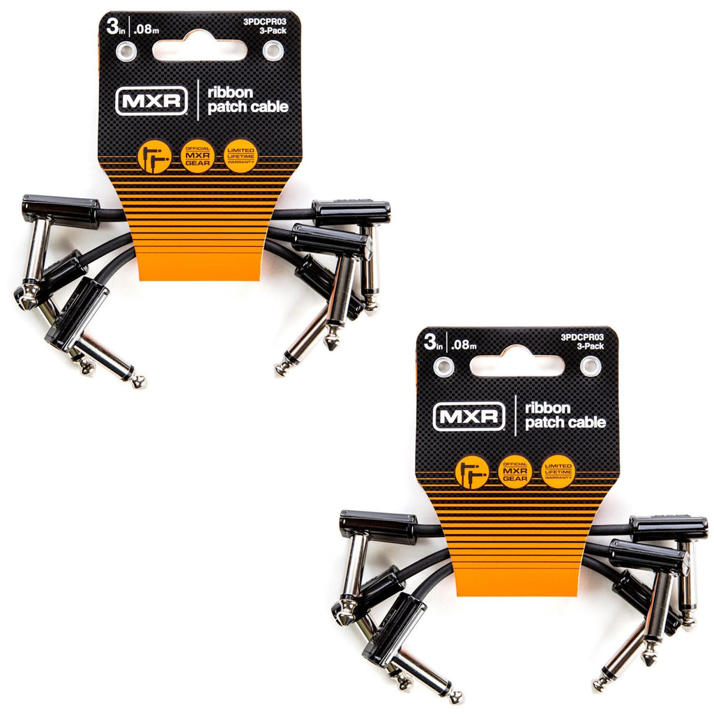 Briskdrop MXR DCPR03 3 Inch Flat Ribbon Patch Cables - 6 Pack