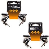 Briskdrop MXR DCPR03 3 Inch Flat Ribbon Patch Cables - 6 Pack