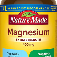 Nature Made Nature Made Oxido de magnesio extra fuerte 400 mg, suplemento dietético para apoyo muscular, 110 unidades