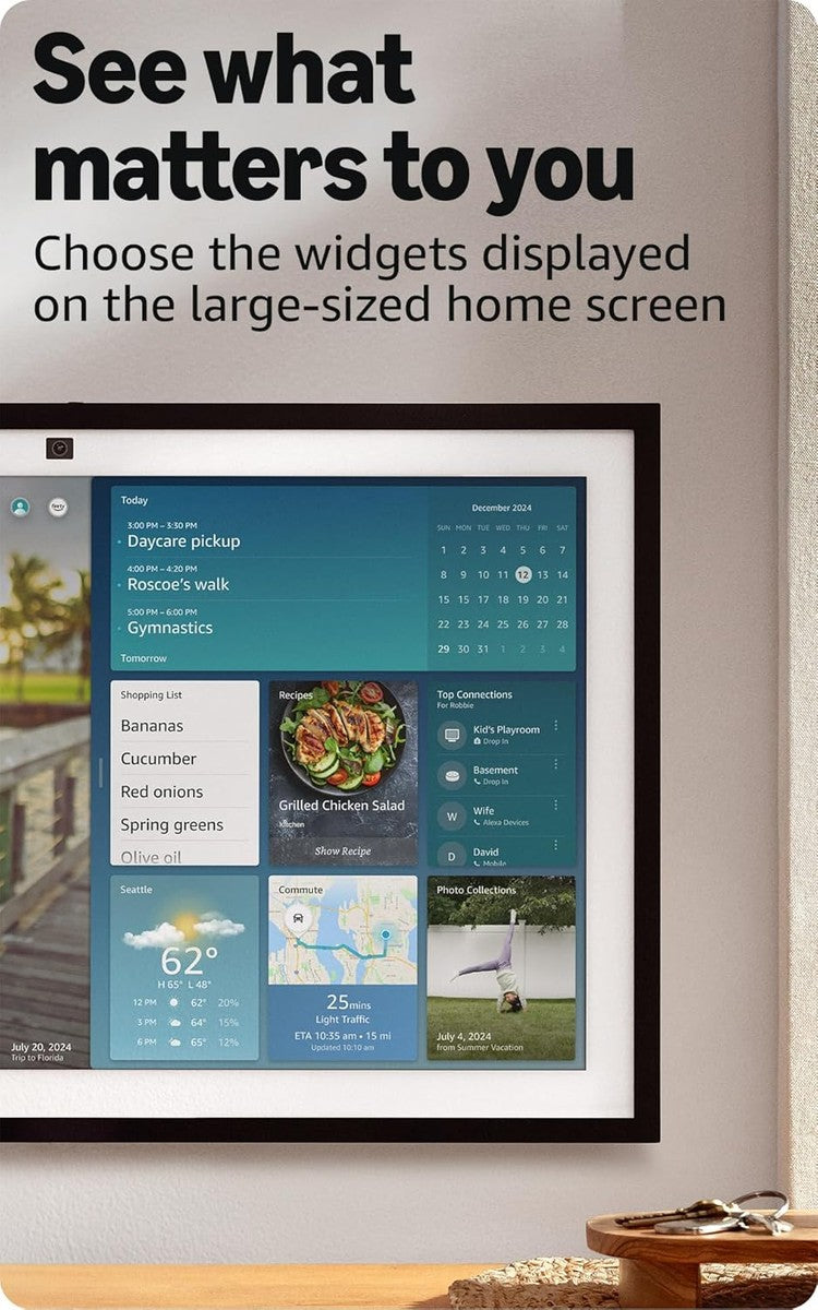 Echo & Alexa Amazon Echo Show 21 (newest model), Full HD 21" kitchen hub for home organization, with built-in Fire TV, Designed for Alexa+