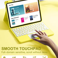 Funda con Teclado Harvopu para iPad 11" (A16) / iPad 10.ª Gen - Amarillo