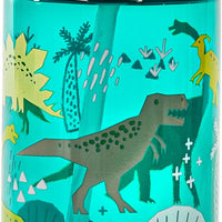 Zak Designs Dinosaur 16oz Leak-Proof Straw Kids Water Bottle, Plastic