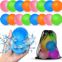 16Pcs Reusable Water Balloons for Kids, Pool Beach Water Toys for Boys and Girls, Summer Toy for Outdoor Games