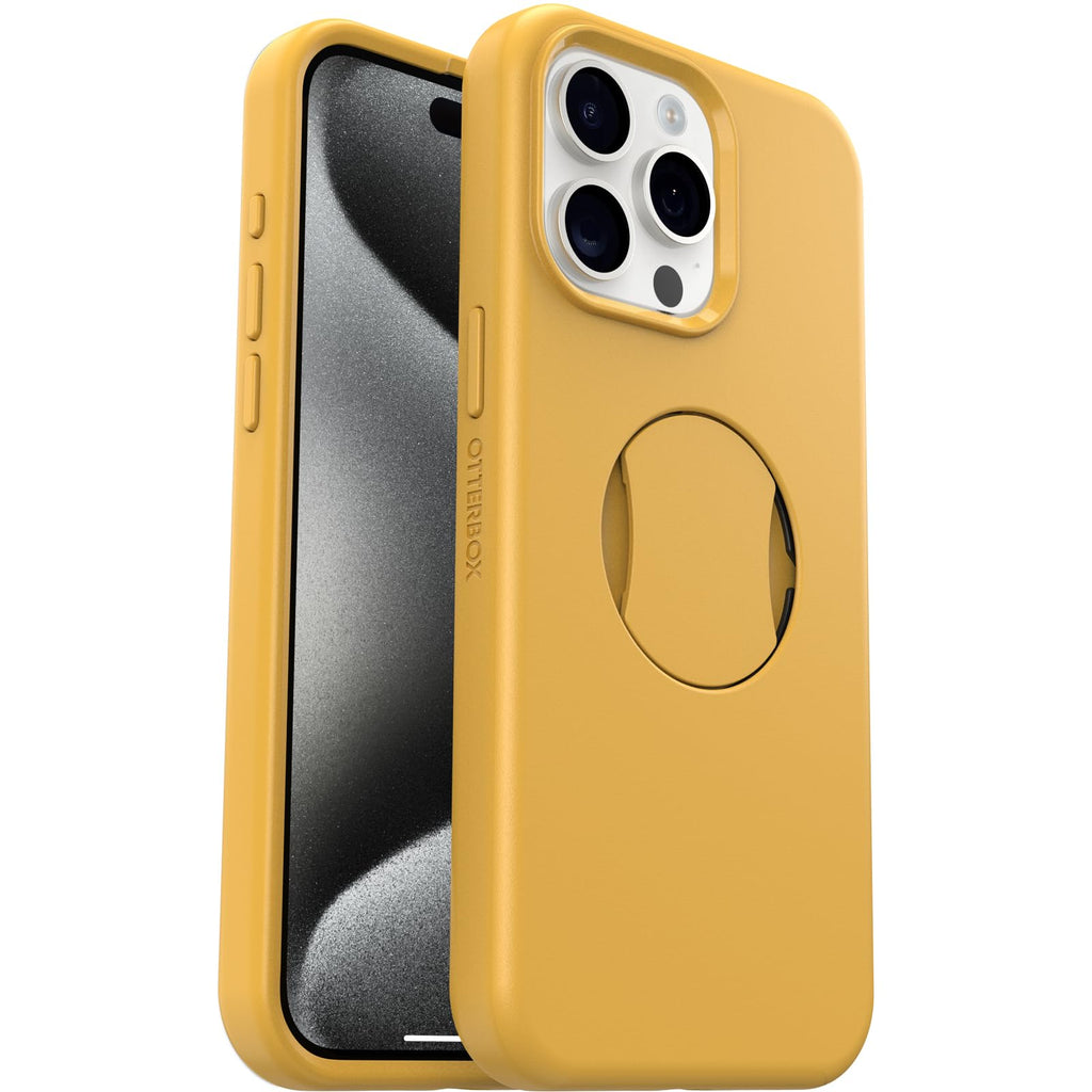 OtterBox OtterGrip Symmetry Case for iPhone 15 Pro Max for MagSafe, Drop Proof, Protective Case with Built-in Grip, 3X T
