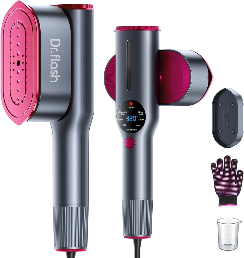 DRFLASH Plancha y vaporizador 2 en 1 para ropa
