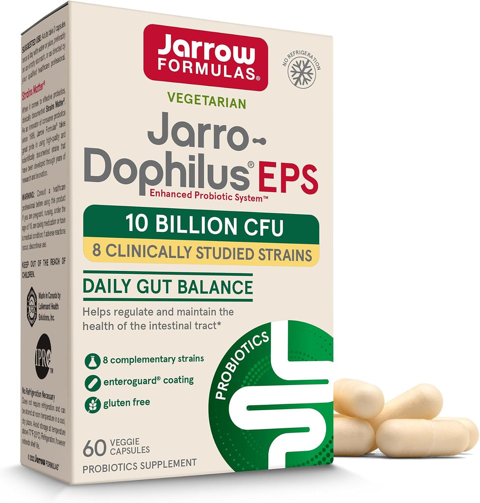 Jarrow Jarro Dophilus Probiotics - Probiotic Supplement, Gut Health, 60 Ct - 60 Count (Pack of 1)