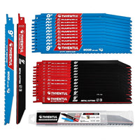 25 Pack 9 inch Reciprocating Saw Blade Set - Metal/Woodcutting Saw Blades,9" 14/18TPI and 6/12TPI Universal Bi-Metal saw