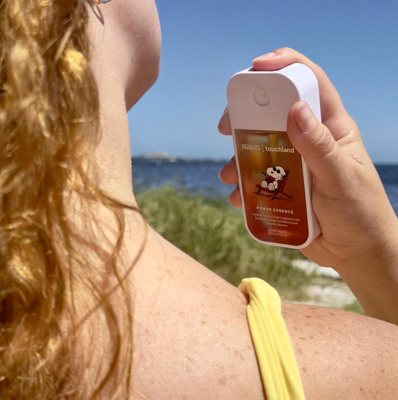 Touchland x Peanuts - Fragancia hidratante para cuerpo y cabello, tamaño de viaje