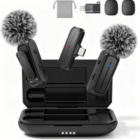 MAYBESTA Wireless Mini Microphone for iPhone Android Phone - Bluetooth Lapel Microphones with Charging Case for Video Re