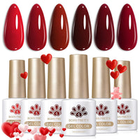 Born Pretty Red Gel Nail Polish Dark Red Burgundy Blood Cherry Wine Red