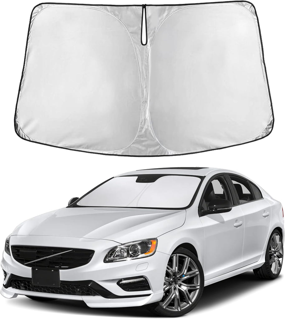 EcoNour Windshield Sunshade Compatible for Volvo S60 2011-2016 2017 2018, Sun Visor for Front Windshield & Window Sun Sh