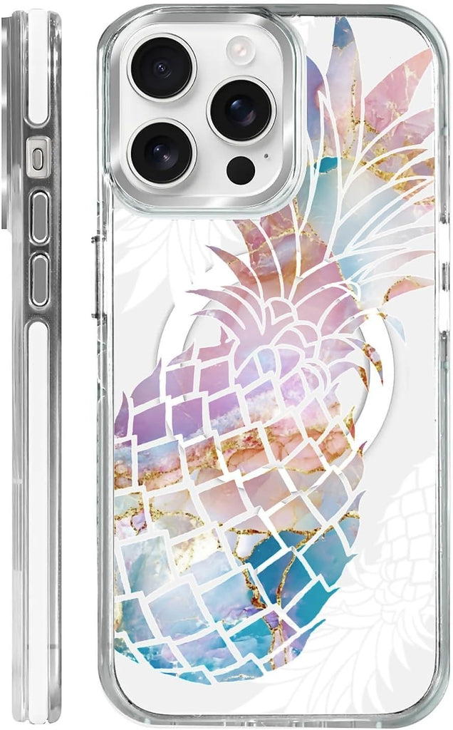 Yuning419 Case for iPhone 14 Pro, Compatible with Magsafe, Full Camera Protection Clear Case for Girls Women, Shockproof