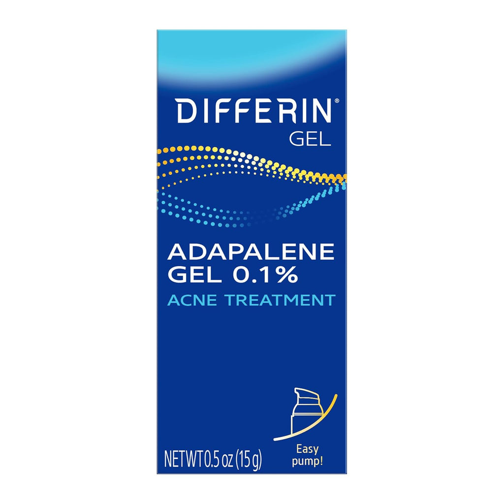 Differin Acne Retinoid Treatment Gel, 0.1% Adapalene, 15g Pump